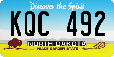 ND license plate KQC492