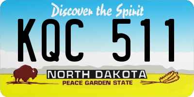 ND license plate KQC511