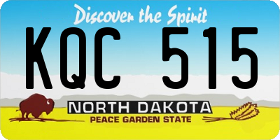 ND license plate KQC515