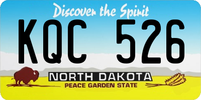 ND license plate KQC526
