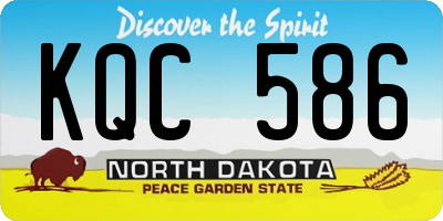 ND license plate KQC586
