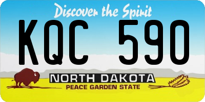 ND license plate KQC590