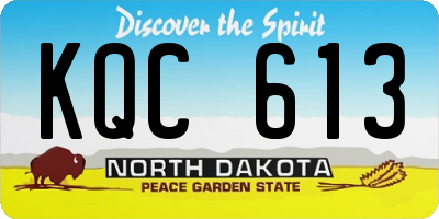 ND license plate KQC613