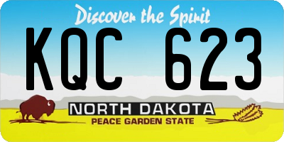 ND license plate KQC623