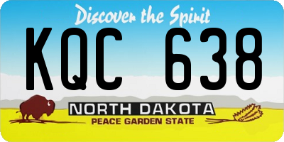 ND license plate KQC638