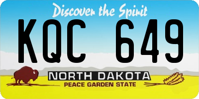 ND license plate KQC649