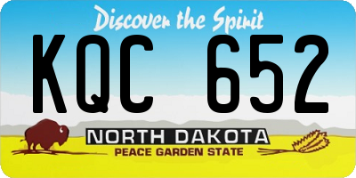 ND license plate KQC652