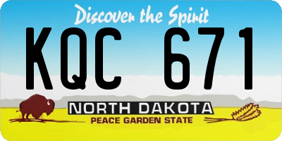 ND license plate KQC671