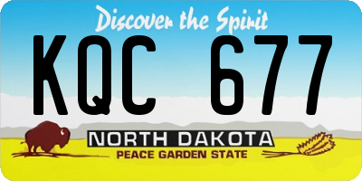 ND license plate KQC677