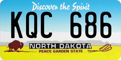 ND license plate KQC686