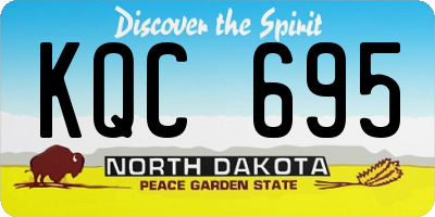 ND license plate KQC695