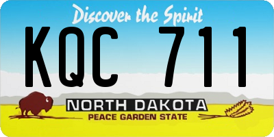 ND license plate KQC711