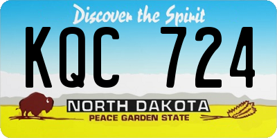 ND license plate KQC724