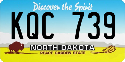 ND license plate KQC739
