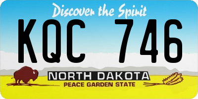 ND license plate KQC746