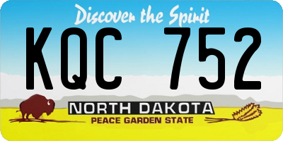 ND license plate KQC752