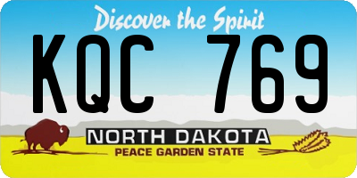 ND license plate KQC769