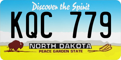 ND license plate KQC779
