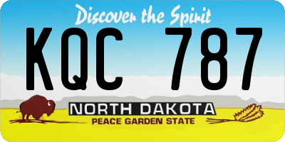 ND license plate KQC787