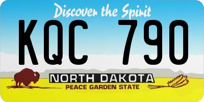 ND license plate KQC790