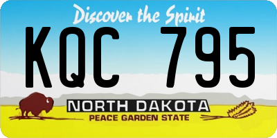 ND license plate KQC795