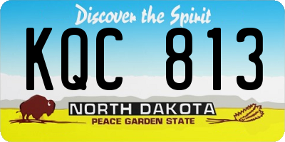 ND license plate KQC813
