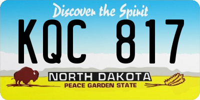 ND license plate KQC817