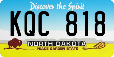 ND license plate KQC818
