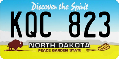 ND license plate KQC823