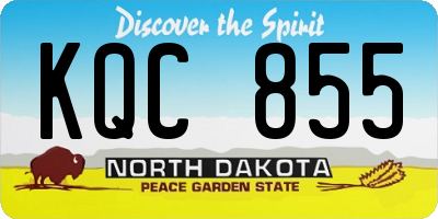 ND license plate KQC855