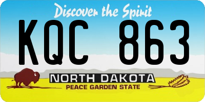 ND license plate KQC863