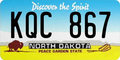 ND license plate KQC867