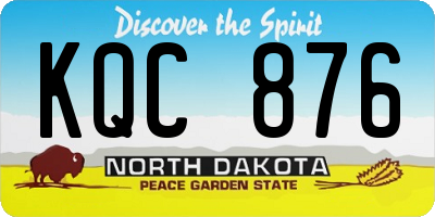 ND license plate KQC876