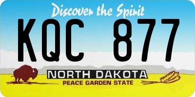 ND license plate KQC877