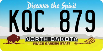 ND license plate KQC879