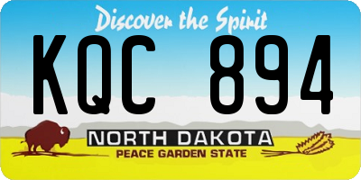 ND license plate KQC894