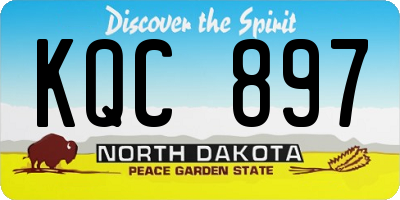 ND license plate KQC897
