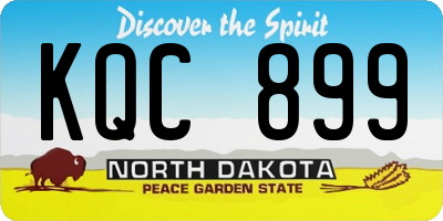 ND license plate KQC899