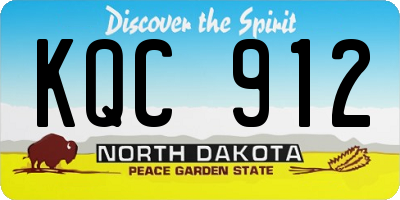 ND license plate KQC912