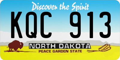 ND license plate KQC913