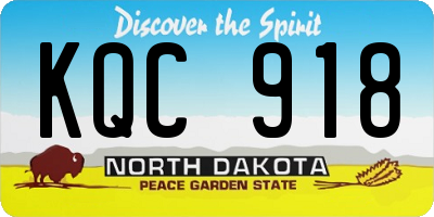 ND license plate KQC918