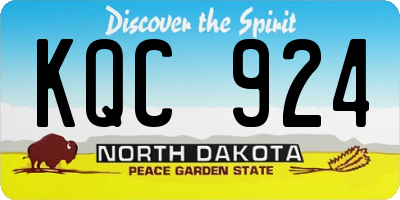 ND license plate KQC924
