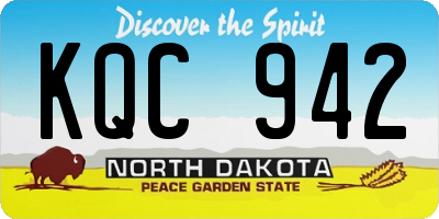 ND license plate KQC942