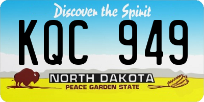 ND license plate KQC949