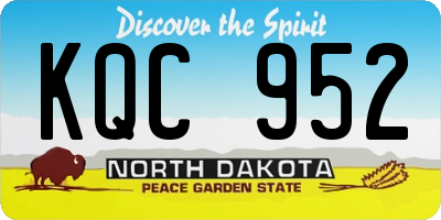 ND license plate KQC952