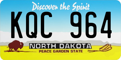 ND license plate KQC964