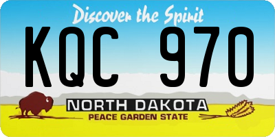 ND license plate KQC970