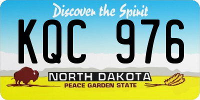 ND license plate KQC976