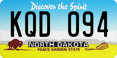 ND license plate KQD094
