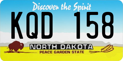 ND license plate KQD158